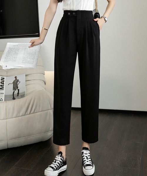 aimoha（アイモハ）の「後ろウェストゴムスラックス（スラックス・レディース・ブラック/ベージュ・SMALL/MEDIUM/LARGE/X-LARGE/XX-LARGE）」の15枚目の写真