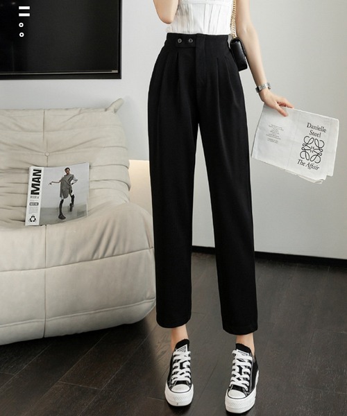 aimoha（アイモハ）の「後ろウェストゴムスラックス（スラックス・レディース・ブラック/ベージュ・SMALL/MEDIUM/LARGE/X-LARGE/XX-LARGE）」の14枚目の写真