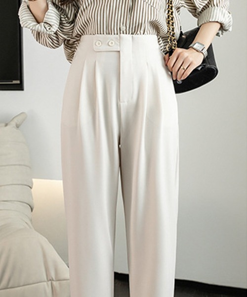 aimoha（アイモハ）の「後ろウェストゴムスラックス（スラックス・レディース・ブラック/ベージュ・SMALL/MEDIUM/LARGE/X-LARGE/XX-LARGE）」の13枚目の写真