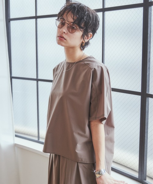 ANGIE(アンジー)の「【接触冷感】BIGシルエットプルオーバー(Tシャツ/カットソー・レディース・ブラック/ブラウン/グリーン・FREE)」の15枚目の写真