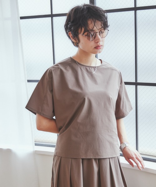 ANGIE(アンジー)の「【接触冷感】BIGシルエットプルオーバー(Tシャツ/カットソー・レディース・ブラック/ブラウン/グリーン・FREE)」の18枚目の写真