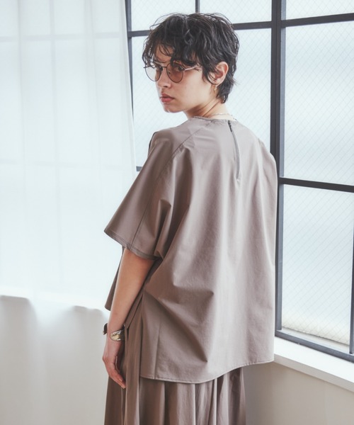 ANGIE(アンジー)の「【接触冷感】BIGシルエットプルオーバー(Tシャツ/カットソー・レディース・ブラック/ブラウン/グリーン・FREE)」の9枚目の写真