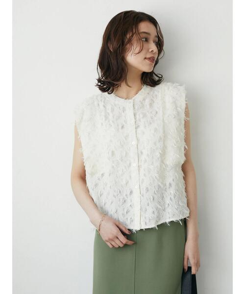 Sugar spoon（シュガースプーン）の「・SUGAR SPOON フリンジジャカードブラウス（シャツ/ブラウス・レディース・ブラック/アイボリー/イエロー・FREE）」の22枚目の写真