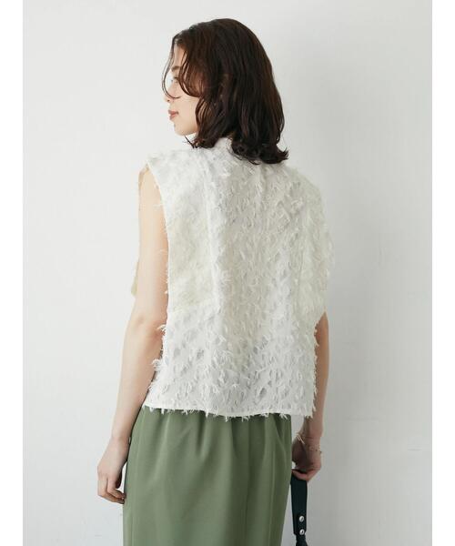 Sugar spoon（シュガースプーン）の「・SUGAR SPOON フリンジジャカードブラウス（シャツ/ブラウス・レディース・ブラック/アイボリー/イエロー・FREE）」の19枚目の写真