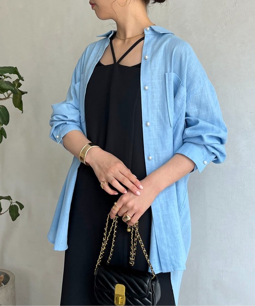 prose verse(プロズヴェール)の「クロスストラップナローキャミワンピ(ワンピース・レディース・グリーン/ブラウン/ブラック・フリ-)」の12枚目の写真