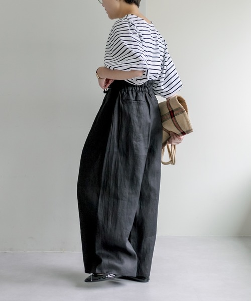 PUAL CE CIN（ピュアルセシン）の「麻キャンバスパンツ（その他パンツ・レディース・ブラック/ナチュラル・FREE）」の11枚目の写真
