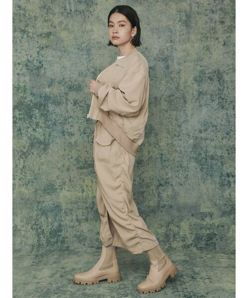 COTORICA（コトリカ）の「【THE DAYZ TOKYO】シャーリングミリタリータイトスカート【セットアップ対応】（スカート・レディース・ベージュ/カーキ・FREE）」の16枚目の写真