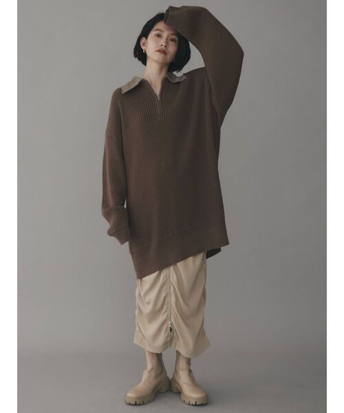 COTORICA（コトリカ）の「【THE DAYZ TOKYO】シャーリングミリタリータイトスカート【セットアップ対応】（スカート・レディース・ベージュ/カーキ・FREE）」の18枚目の写真