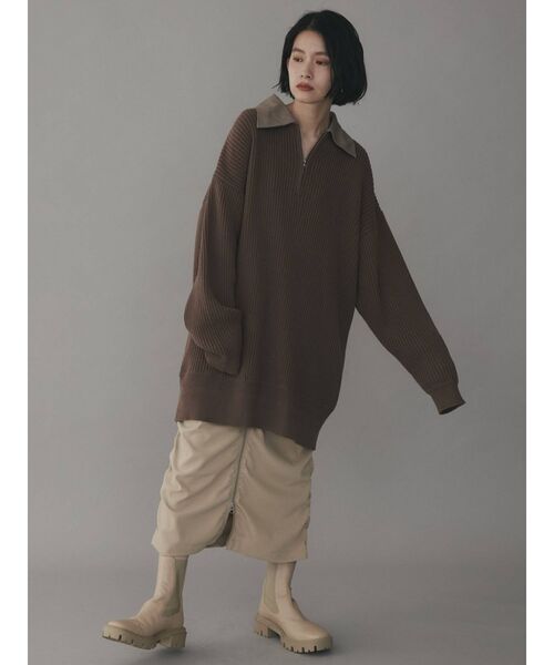 COTORICA（コトリカ）の「【THE DAYZ TOKYO】シャーリングミリタリータイトスカート【セットアップ対応】（スカート・レディース・ベージュ/カーキ・FREE）」の12枚目の写真