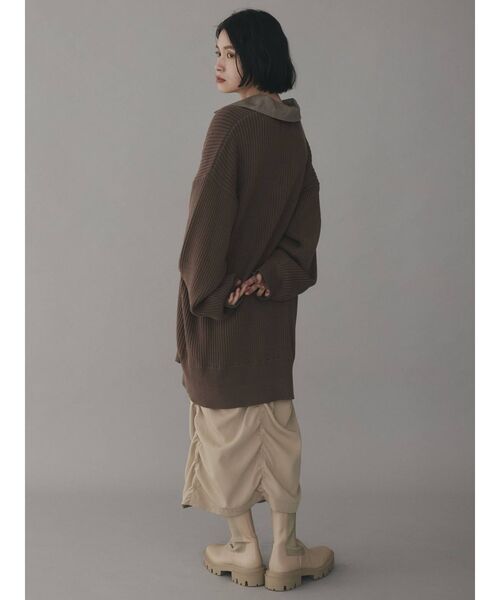 COTORICA（コトリカ）の「【THE DAYZ TOKYO】シャーリングミリタリータイトスカート【セットアップ対応】（スカート・レディース・ベージュ/カーキ・FREE）」の8枚目の写真