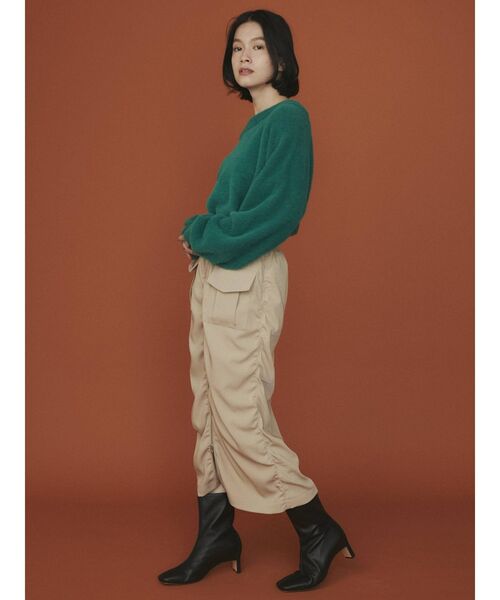 COTORICA（コトリカ）の「【THE DAYZ TOKYO】シャーリングミリタリータイトスカート【セットアップ対応】（スカート・レディース・ベージュ/カーキ・FREE）」の11枚目の写真