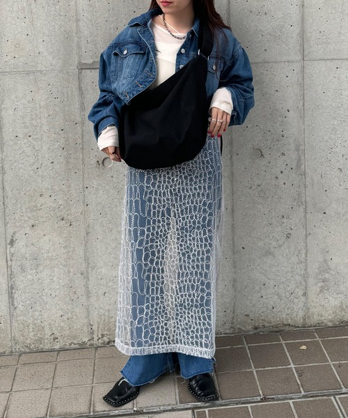 kutir（クティール）の「kutirlune／キャンバスショルダーバッグ（ショルダーバッグ・レディース・ホワイト/ブラック・FREE）」の6枚目の写真