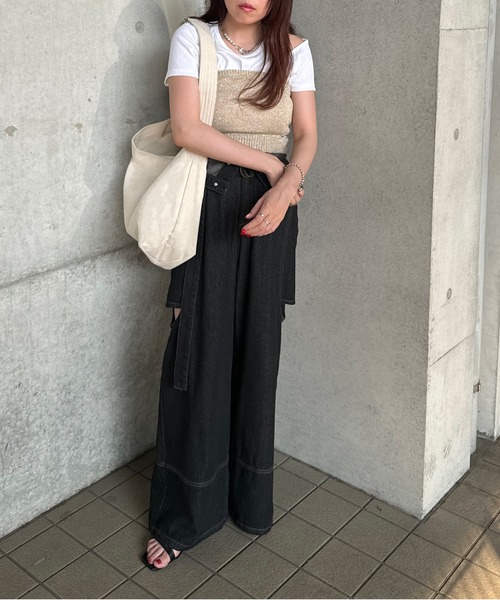 kutir（クティール）の「kutirlune／キャンバスショルダーバッグ（ショルダーバッグ・レディース・ホワイト/ブラック・FREE）」の8枚目の写真