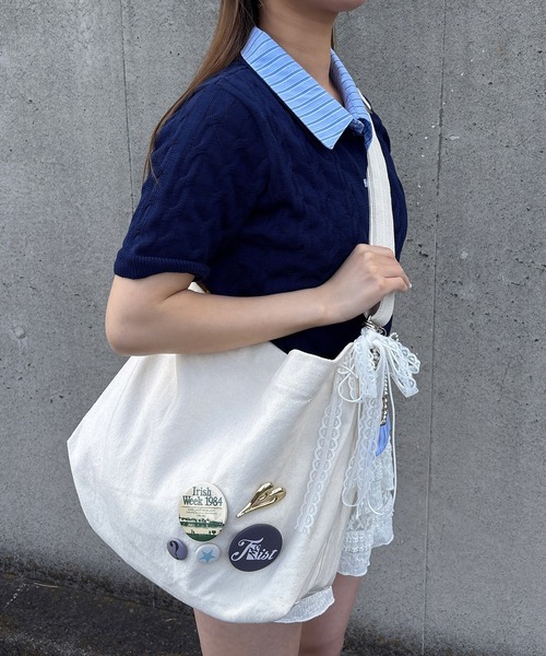 kutir（クティール）の「kutirlune／キャンバスショルダーバッグ（ショルダーバッグ・レディース・ホワイト/ブラック・FREE）」の19枚目の写真