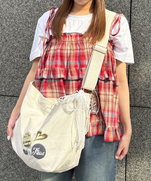 kutir（クティール）の「kutirlune／キャンバスショルダーバッグ（ショルダーバッグ・レディース・ホワイト/ブラック・FREE）」の20枚目の写真