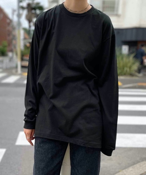 Printstar(プリントスター)の「Printstar / 5.6オンス ヘビーウェイトLS-Tシャツ(+リブ) / 00110-CLL(Tシャツ/カットソー・レディース・ホワイト/ブラック/ネイビー/グレー/カーキ/アイボリー・SMALL/MEDIUM/LARGE/X-LARGE/XX-LARGE/X-SMALL)」の3枚目の写真