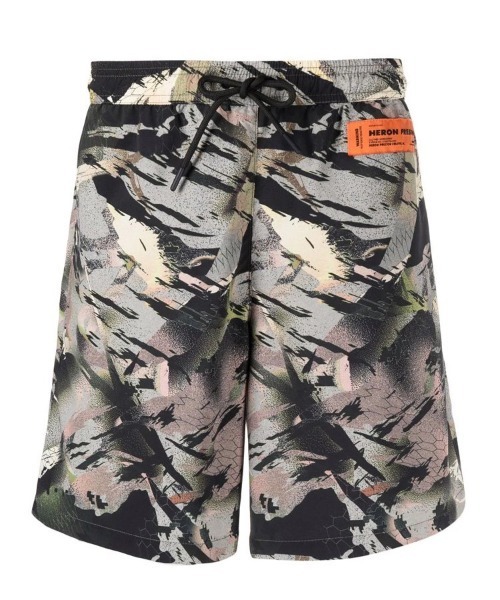 HERON PRESTON(ヘロンプレストン)の「【HERON PRESTON】NYLON SWIMSHORTS(その他パンツ・メンズ・ブラック/オリーブ/オレンジ/グリーン系カモフラージュ・S/M)」の4枚目の写真