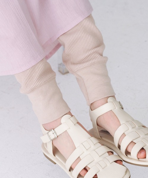 Crisp（クリスプ）の「ミリタリーワッフルレギンス（レギンス/スパッツ・レディース・ベージュ/アイボリー・FREE）」の2枚目の写真