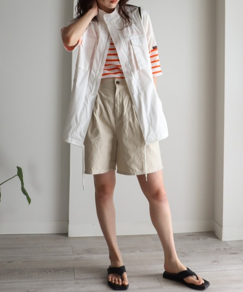 COURO（コウロ）の「M-65ミリタリーベスト（ベスト・レディース・ホワイト/ブラック/カーキ・FREE）」の11枚目の写真