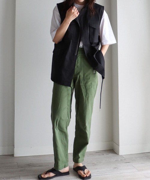 COURO（コウロ）の「M-65ミリタリーベスト（ベスト・レディース・ホワイト/ブラック/カーキ・FREE）」の18枚目の写真