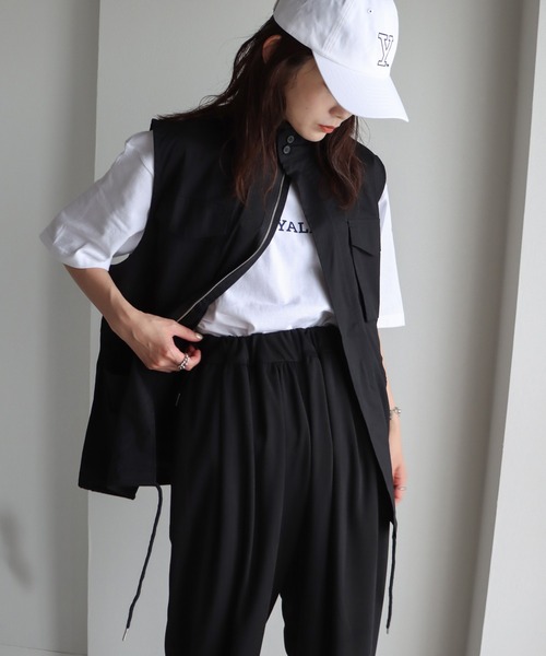 COURO（コウロ）の「M-65ミリタリーベスト（ベスト・レディース・ホワイト/ブラック/カーキ・FREE）」の9枚目の写真