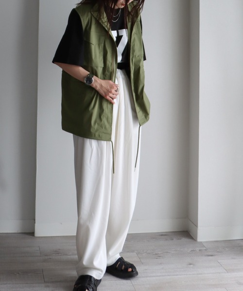 COURO（コウロ）の「M-65ミリタリーベスト（ベスト・レディース・ホワイト/ブラック/カーキ・FREE）」の19枚目の写真