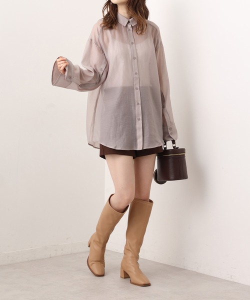 one after another NICE CLAUP（ワンアフターアナザーナイスクラップ）の「【2022AWアイテム】ストレッチロングブーツ（ブーツ・レディース・ブラック/ベージュ・SMALL/MEDIUM/LARGE）」の11枚目の写真