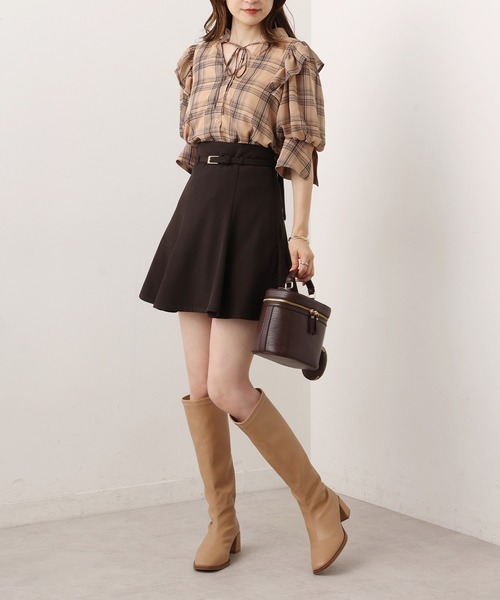 one after another NICE CLAUP（ワンアフターアナザーナイスクラップ）の「【2022AWアイテム】ストレッチロングブーツ（ブーツ・レディース・ブラック/ベージュ・SMALL/MEDIUM/LARGE）」の13枚目の写真