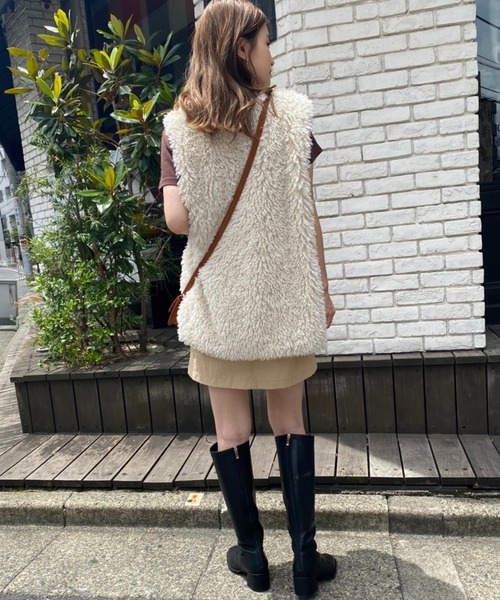 one after another NICE CLAUP（ワンアフターアナザーナイスクラップ）の「【2022AWアイテム】ストレッチロングブーツ（ブーツ・レディース・ブラック/ベージュ・SMALL/MEDIUM/LARGE）」の18枚目の写真