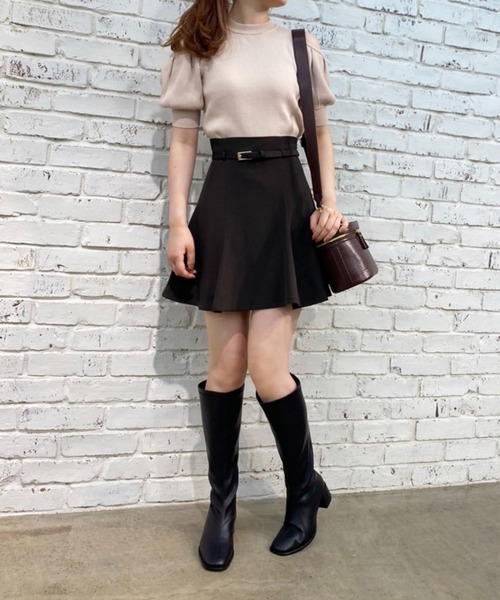 one after another NICE CLAUP（ワンアフターアナザーナイスクラップ）の「【2022AWアイテム】ストレッチロングブーツ（ブーツ・レディース・ブラック/ベージュ・SMALL/MEDIUM/LARGE）」の20枚目の写真