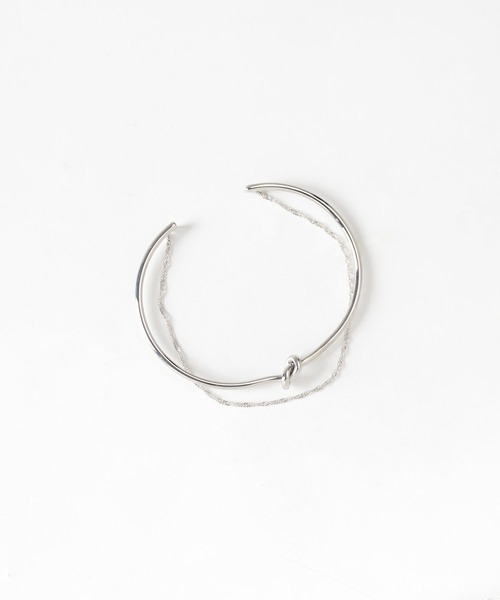 JUICY ROCK(ジューシーロック)の「K14gold-filled/SV925 チェーン&ノットバングル(バングル/リストバンド・レディース・シルバー/ゴールド・ONE SIZE)」の10枚目の写真