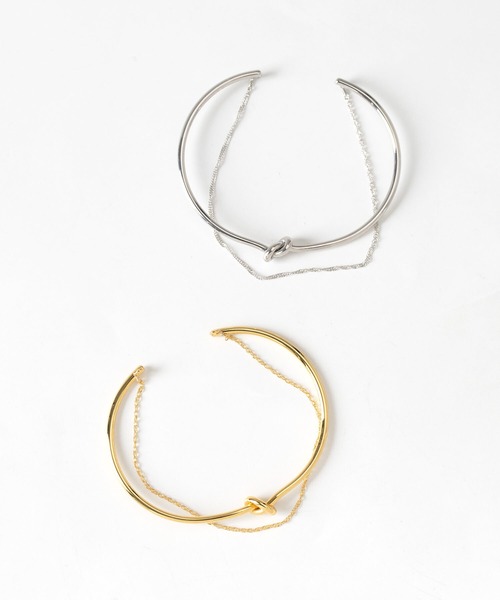 JUICY ROCK(ジューシーロック)の「K14gold-filled/SV925 チェーン&ノットバングル(バングル/リストバンド・レディース・シルバー/ゴールド・ONE SIZE)」の11枚目の写真