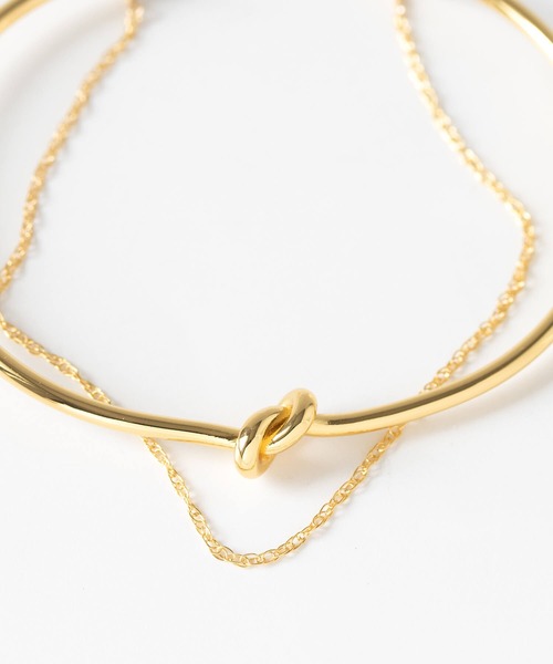 JUICY ROCK(ジューシーロック)の「K14gold-filled/SV925 チェーン&ノットバングル(バングル/リストバンド・レディース・シルバー/ゴールド・ONE SIZE)」の12枚目の写真