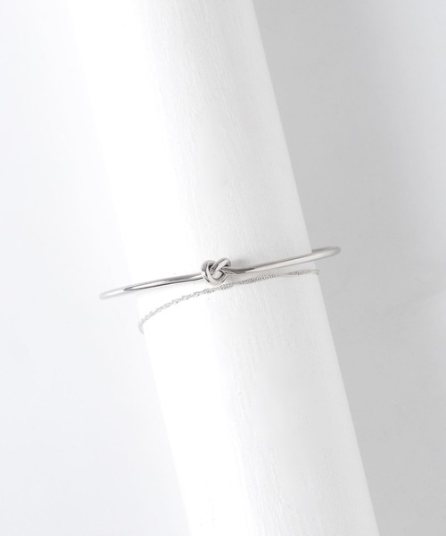 JUICY ROCK(ジューシーロック)の「K14gold-filled/SV925 チェーン&ノットバングル(バングル/リストバンド・レディース・シルバー/ゴールド・ONE SIZE)」の5枚目の写真