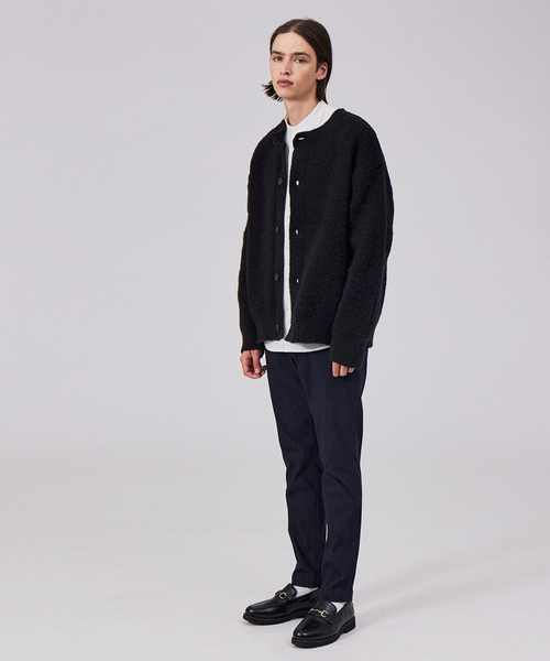 MYSELF ABAHOUSE（マイセルフアバハウス）の「【アンサンブル対応】シャギーニットクルーカーディガン（カーディガン/ボレロ・メンズ・ブラック/グレー/グリーン/ベージュ/ブルー・46/48）」の6枚目の写真