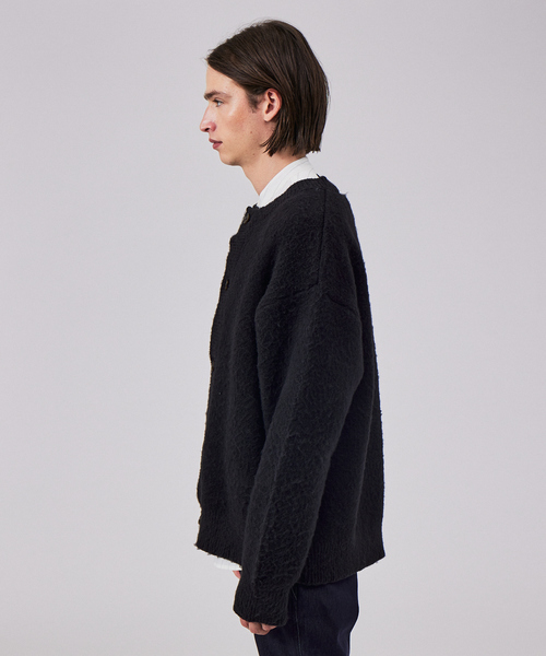 MYSELF ABAHOUSE（マイセルフアバハウス）の「【アンサンブル対応】シャギーニットクルーカーディガン（カーディガン/ボレロ・メンズ・ブラック/グレー/グリーン/ベージュ/ブルー・46/48）」の7枚目の写真