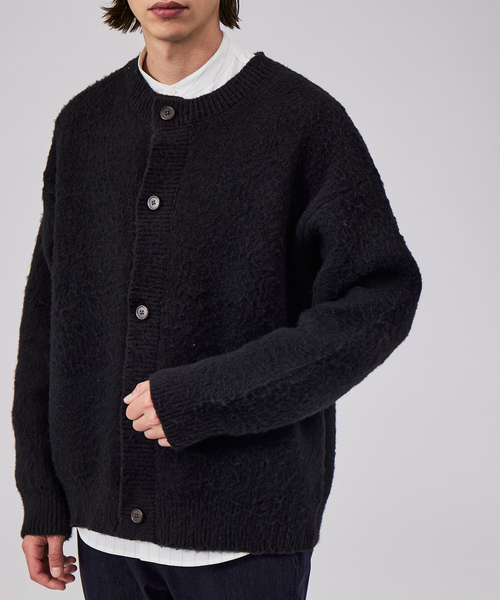 MYSELF ABAHOUSE（マイセルフアバハウス）の「【アンサンブル対応】シャギーニットクルーカーディガン（カーディガン/ボレロ・メンズ・ブラック/グレー/グリーン/ベージュ/ブルー・46/48）」の10枚目の写真