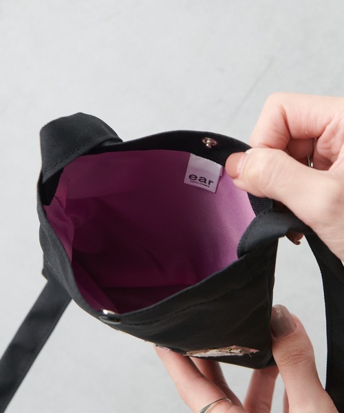 ear PAPILLONNER（イアパピヨネ）の「ネコ刺繍ポシェット（ショルダーバッグ・レディース・ブラック・FREE）」の11枚目の写真