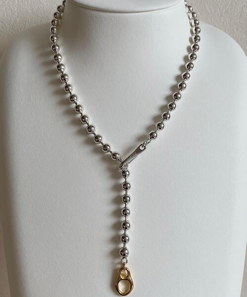 in mood(インムード)の「<in mood>6 ボールチェーン ネックレス(ネックレス・レディース・シルバー・FREE)」の2枚目の写真