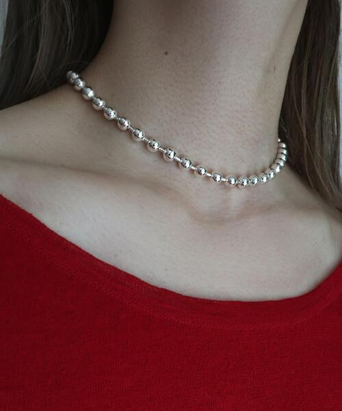 in mood(インムード)の「<in mood>6 ボールチェーン ネックレス(ネックレス・レディース・シルバー・FREE)」の4枚目の写真