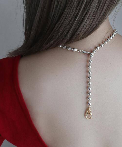 in mood(インムード)の「<in mood>6 ボールチェーン ネックレス(ネックレス・レディース・シルバー・FREE)」の5枚目の写真