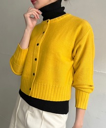 度詰め天竺裏編みタッチショートカーディガン