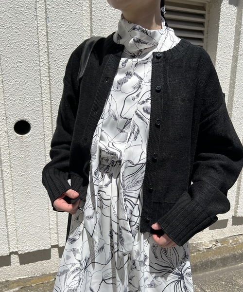 Jewelobe(ジュエローブ)の「度詰め天竺裏編みタッチショートカーディガン(カーディガン/ボレロ・レディース・ブラック/ピンク/イエロー/ブルー/アイボリー・FREE)」の14枚目の写真