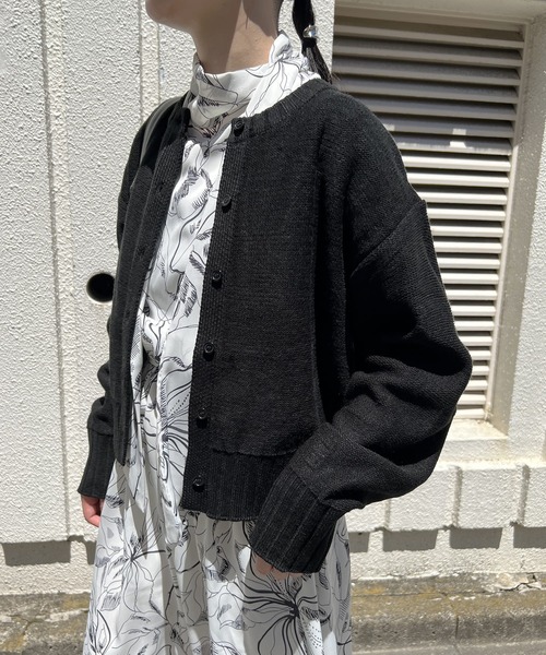 Jewelobe(ジュエローブ)の「度詰め天竺裏編みタッチショートカーディガン(カーディガン/ボレロ・レディース・ブラック/ピンク/イエロー/ブルー/アイボリー・FREE)」の15枚目の写真
