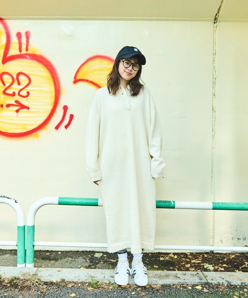 Auntie Rosa Holiday(アンティローザホリデー)の「ポロニットワンピース(ワンピース・レディース・ブラック/ネイビー/オフホワイト・FREE)」の22枚目の写真