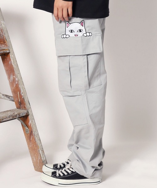 RIPNDIP(リップンディップ)の「RIPNDIP/リップンディップ Peeking Nermal Cargo Pants カーゴパンツ(カーゴパンツ・メンズ・グレー・XL/L/M)」の3枚目の写真