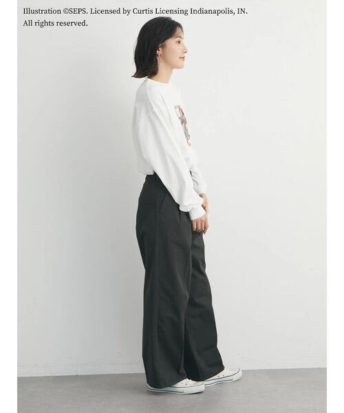 Green　Parks（グリーンパークス）の「TSEP フレンズプリントロンT＊（Tシャツ/カットソー・レディース・オフホワイト・FREE）」の12枚目の写真