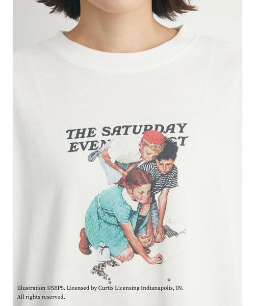 Green　Parks（グリーンパークス）の「TSEP フレンズプリントロンT＊（Tシャツ/カットソー・レディース・オフホワイト・FREE）」の9枚目の写真