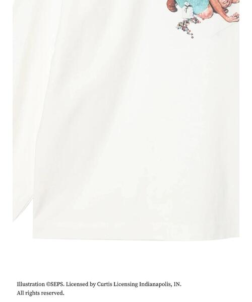 Green　Parks（グリーンパークス）の「TSEP フレンズプリントロンT＊（Tシャツ/カットソー・レディース・オフホワイト・FREE）」の6枚目の写真