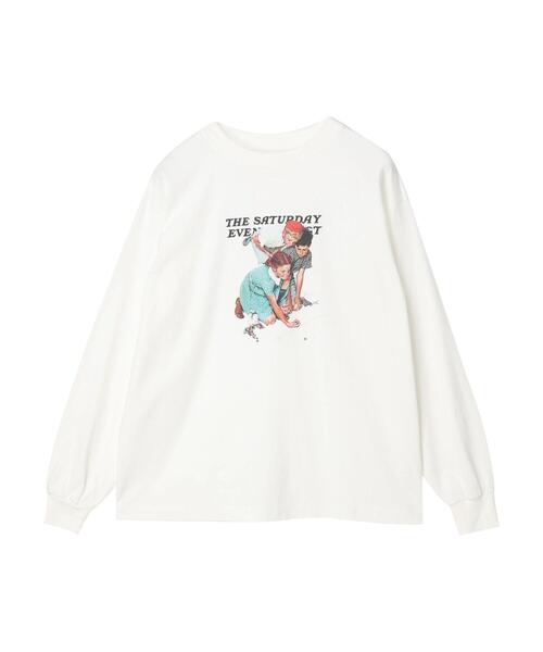 Green　Parks（グリーンパークス）の「TSEP フレンズプリントロンT＊（Tシャツ/カットソー・レディース・オフホワイト・FREE）」の14枚目の写真